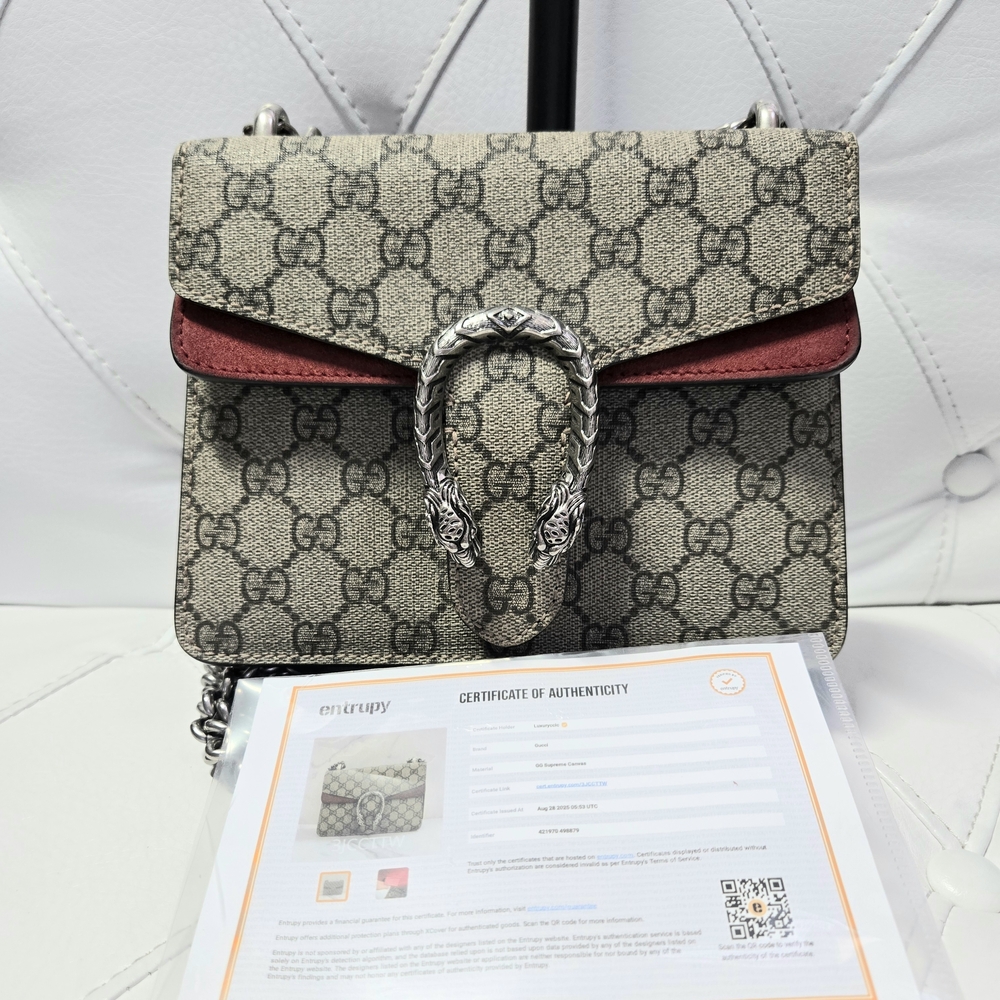 Gucci Beige and Red Mini Women's Bag - Picture 10 of 10